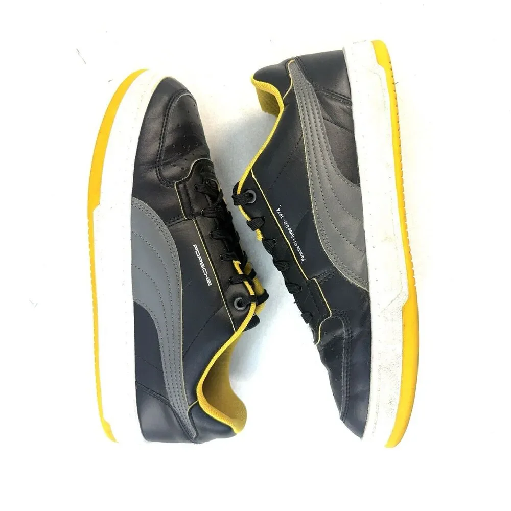 Mens Puma Porsche Legacy X Caven Shoes 8.5 308158-01 Turbo Driving Black Yellow